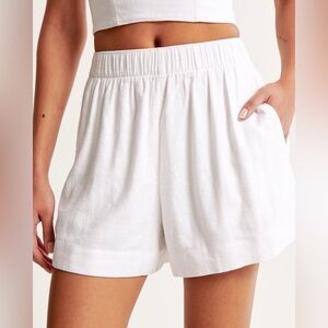Abercrombie Linen-Blend Pull-On Shorts 🤍